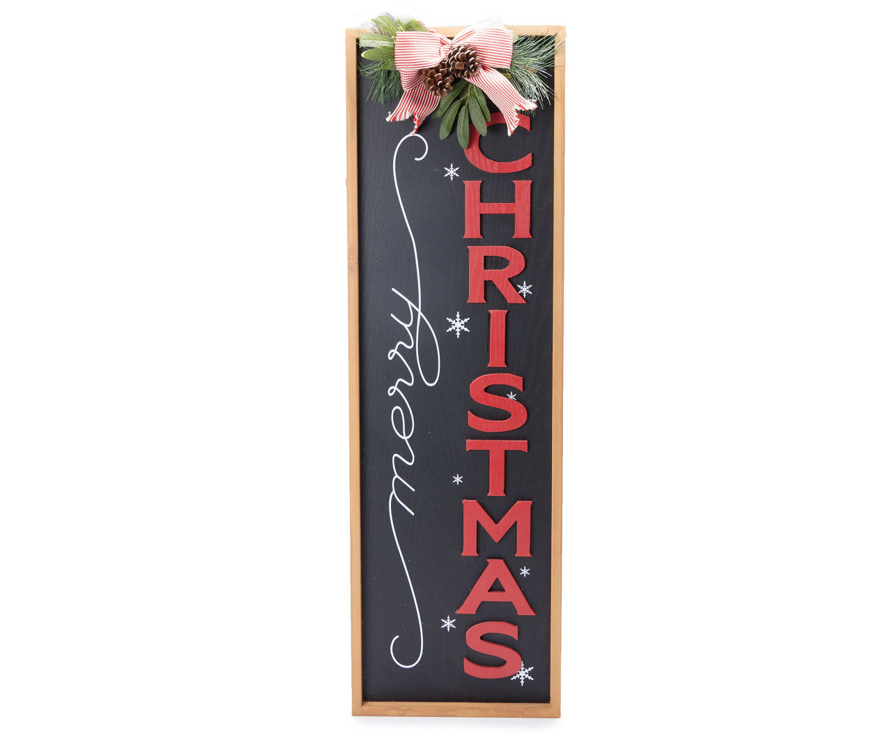 "Merry Christmas" Framed Porch Leaner Decor