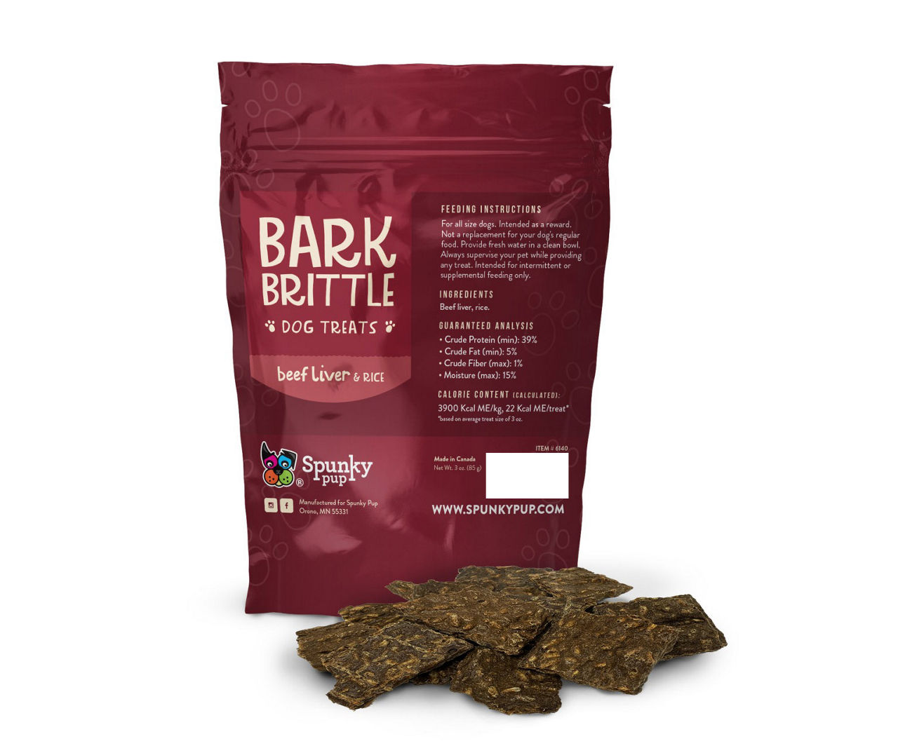 Spunky Pup Beef Liver & Rice Bark Brittle Dog Treats, 3 Oz. | Big Lots