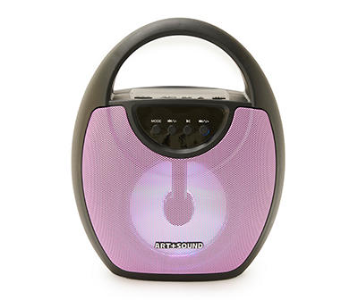 Black & Purple Handle Bar LED Portable Wireless Speaker
