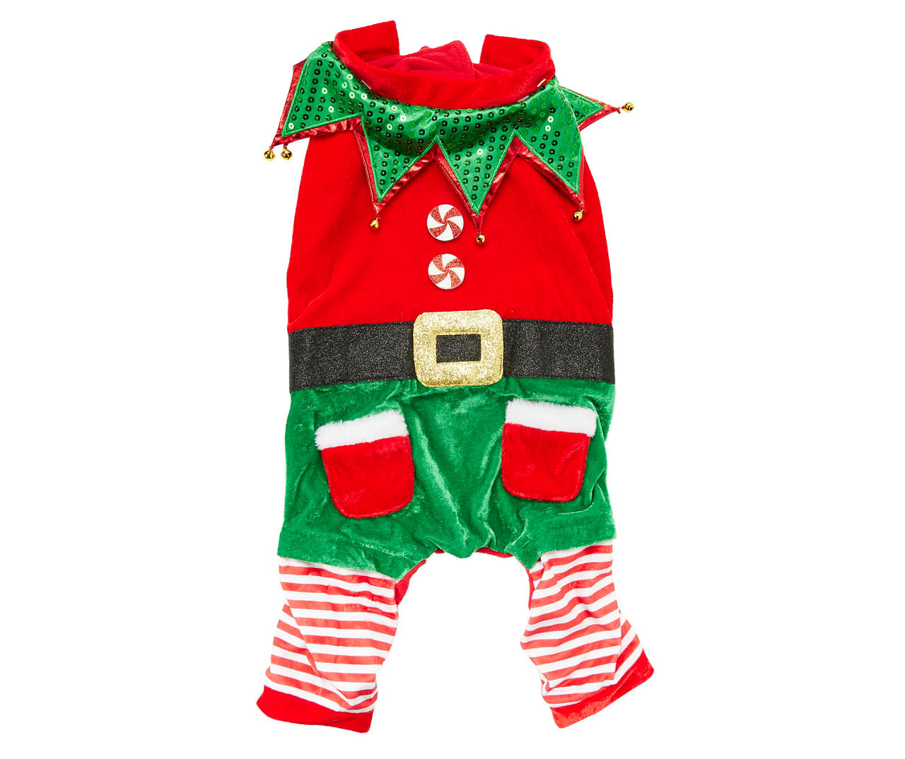 Pet XX-Large Red & Green Holiday Elf Costume