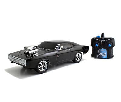 Fast & Furious Black 1:16 Dom's 1970 Dodge Charger R/T R/C Toy