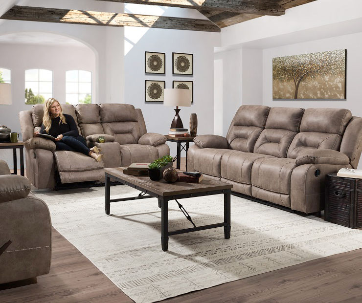 Peak Living Silver Reclining Sofa Big Lots