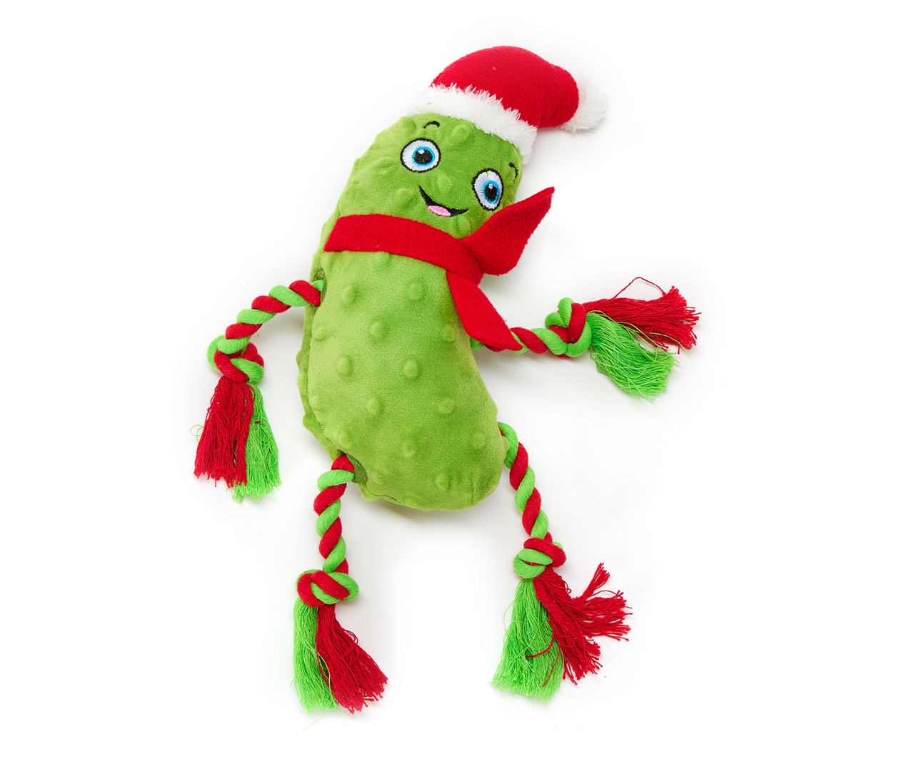 Christmas Cucumber Man Rope Limb Plush Dog Toy