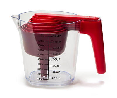Red 9-Piece Measuring Cup & Spoon  Set