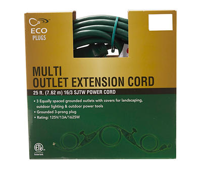 25' Outdoor Multi-Outlet Extension Cord
