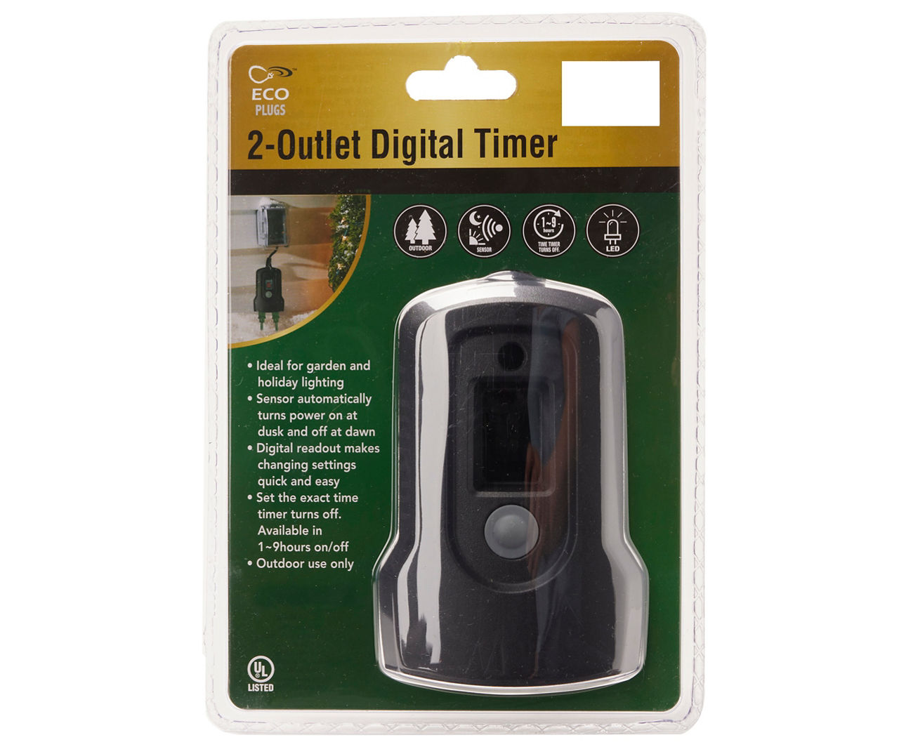 Outdoor 2Outlet Digital Timer Big Lots