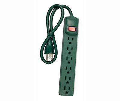 Green 6-Outlet Indoor Power Strip