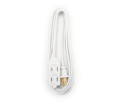 12' Indoor White Extension Cord