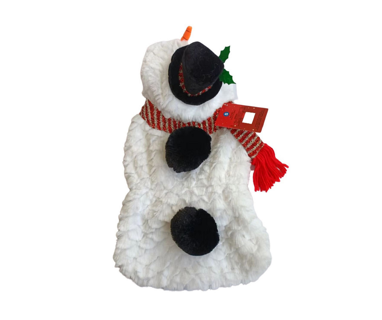 Pet Medium White Snowman Costume