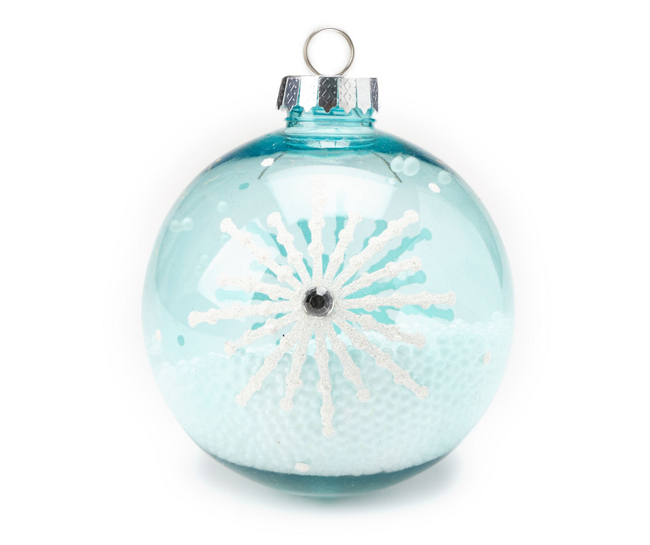 Winter Wonder Lane Clear Blue Snowflake Jumbo Ball Ornaments Big Lots