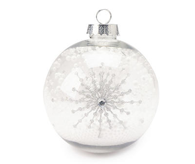 Silver Snowflake Jumbo Ball Ornament