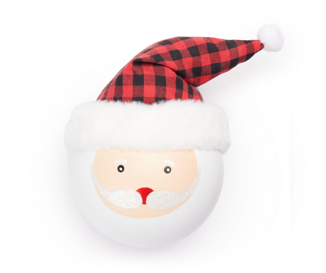 Winter Wonder Lane Red Buffalo Check Hat Santa Jumbo Ornament Big Lots