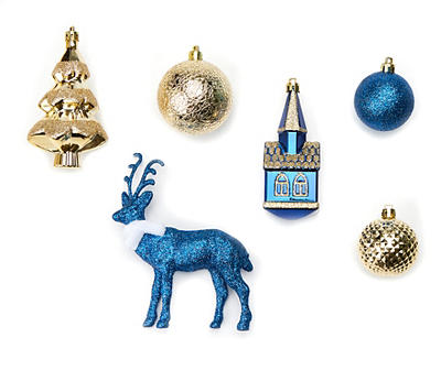Seasonal Icon 30-Piece Shatterproof Plastic Ornament Set