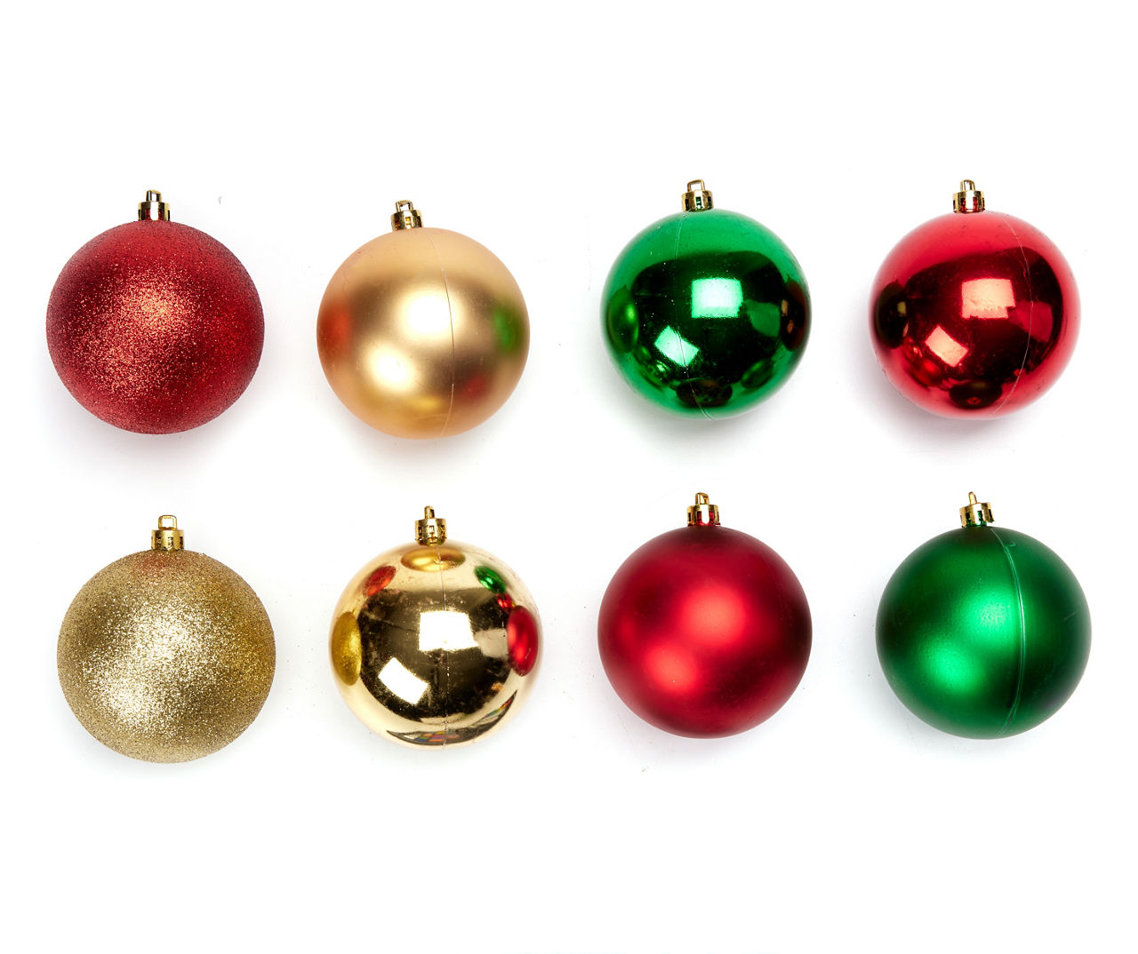 50 Pack Red, Gold and Clear Assorted Ball Ornaments-ORNPK-AS