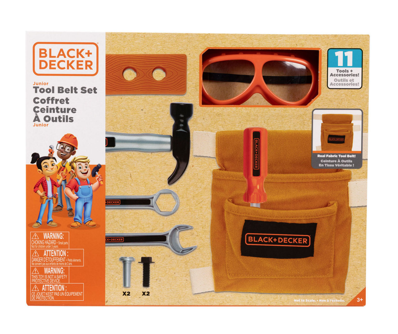 Black & Decker - Junior Toy Tool Belt Set - 14 Piece Set - New