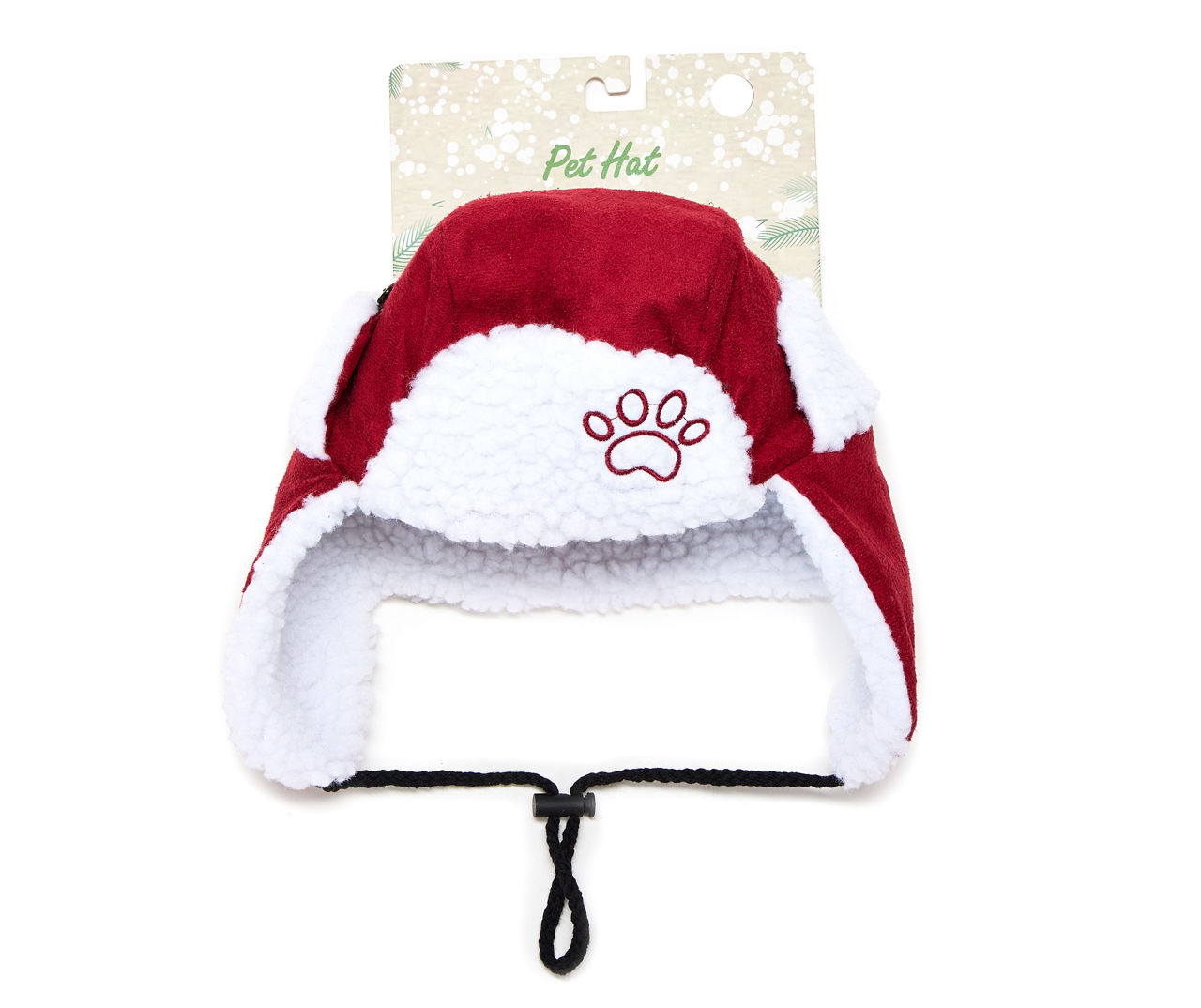 Pet Large Red & White Trapper Hat