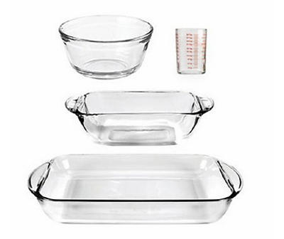 Essentials 4-Piece Glass Bakeware Set