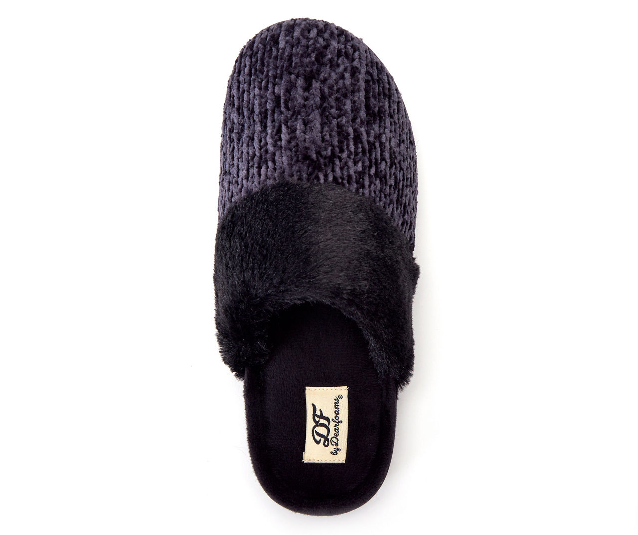 Womens black dearfoam slippers hot sale