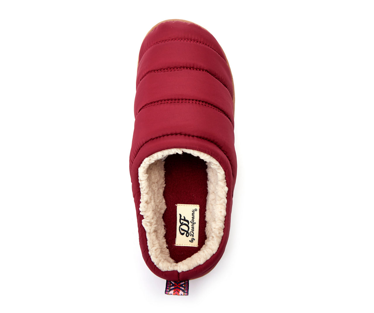 DF by Dearfoams Women s Cabernet Puffer Clog Slipper Big Lots