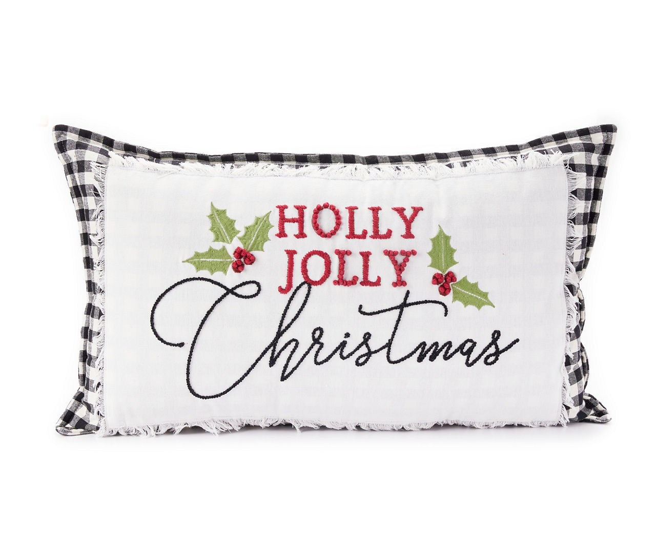 Holly jolly 2024 christmas pillow