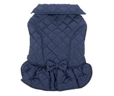 Pet Blue Quilted Skirt Jacket