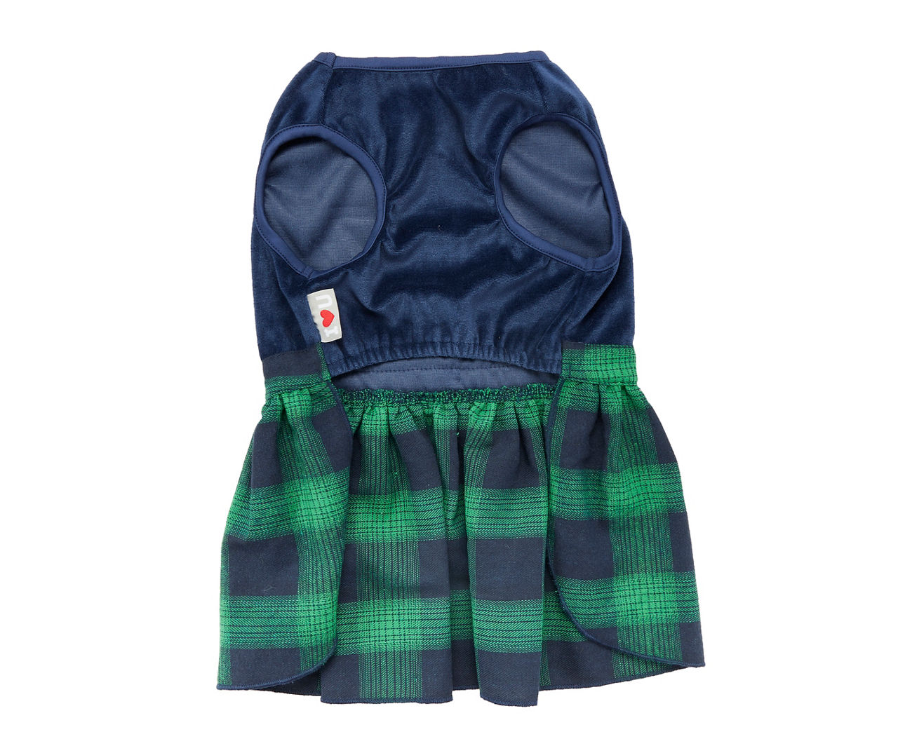 Pet Small Blue & Green Plaid Dress