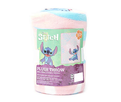 Lilo & Stitch Pink & Blue Stitch Fleece Throw, (46