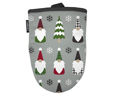 Gray Holiday Gnomes Mini Oven Mitts, 2-Pack 