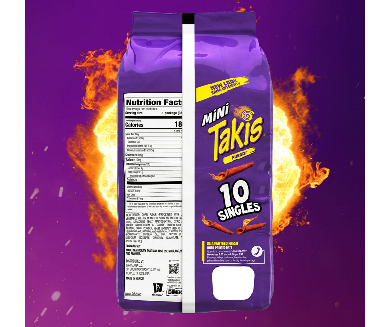 Mini Takis Fuego, Snack Packs, 25 Count