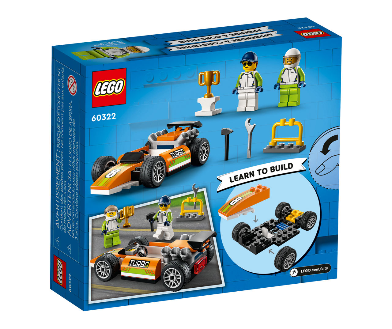 Aangenaam kennis te maken tafel Opnieuw schieten LEGO City Race Car 46-Piece 60322 Building Set | Big Lots