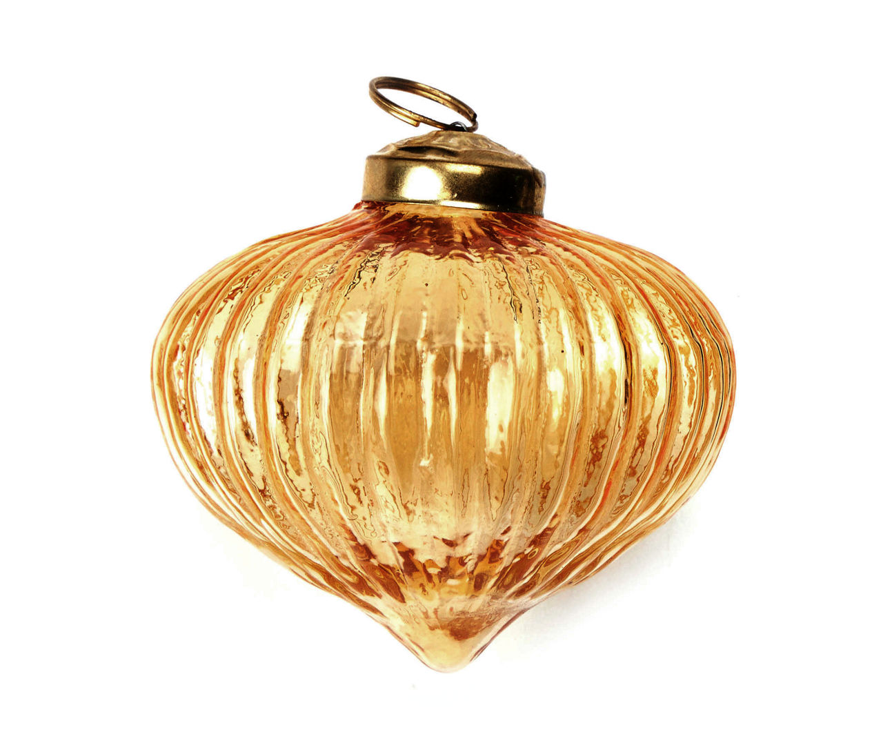Gold Onion Glass Ornaments, 8-Pack