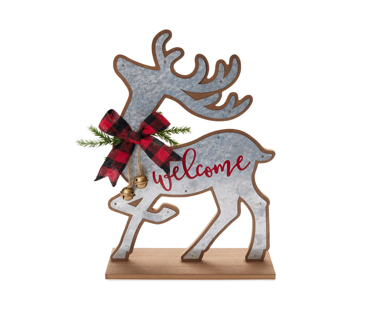 Welcome Galvanized Deer Tabletop Decor Big Lots   810579787