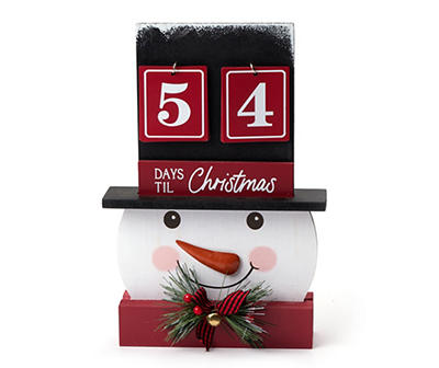"Days Til Christmas" Snowman Count Down Tabletop Decor