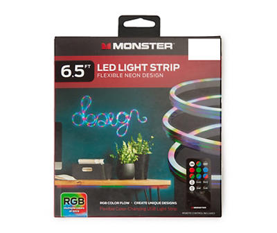 Neon Flex LED Strip Light With Remote, (6.5')