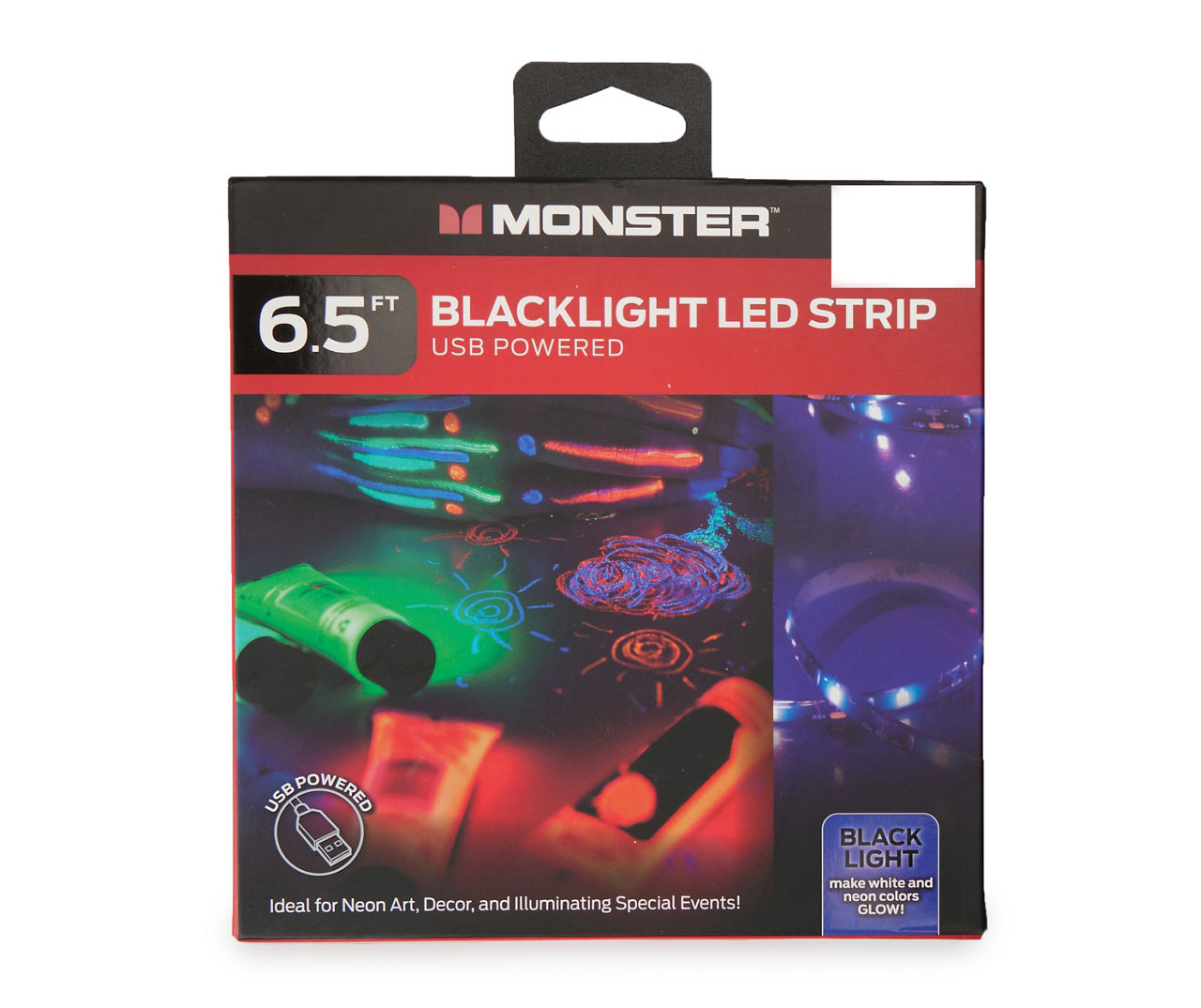 Monster Blacklight LED Strip Light 6.5 Big Lots