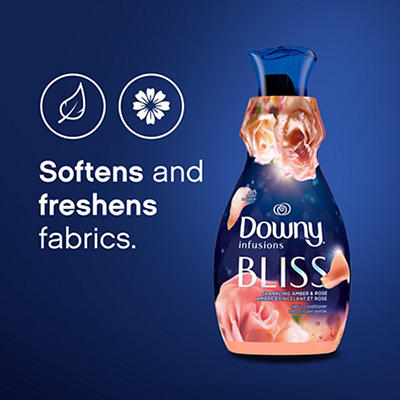 Downy Infusions Liquid Fabric Softener, Bliss, Sparkling Amber & Rose, 56 fl oz