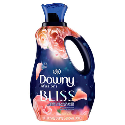 Downy Infusions Liquid Fabric Softener, Bliss, Sparkling Amber & Rose, 56 fl oz