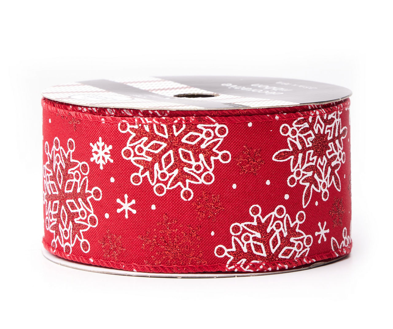 10 meters/lot) 1 (25mm) Red White printed snowflake Grosgrain Ribbon  christmas gift ribbons