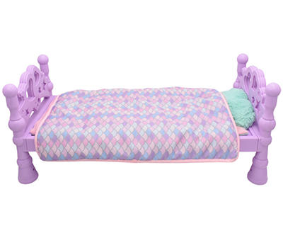 Purple Doll Bed, 18"