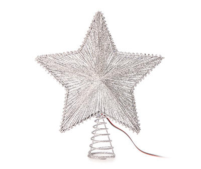 Silver Star Color-Changing LED Tree Topper