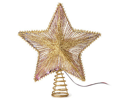 Gold Star Color-Changing LED Tree Topper