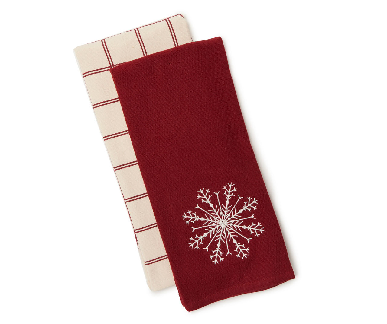 Red & White Snowflake 2-Piece Fouta Kitchen Towel Set | Big Lots