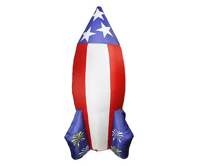 8' Inflatable LED Americana Rocket