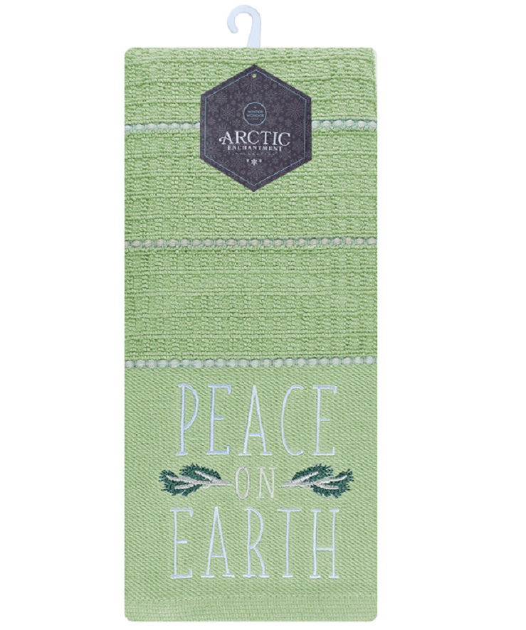 Winter Wonder Lane Arctic Enchantment "Peace on Earth" Green