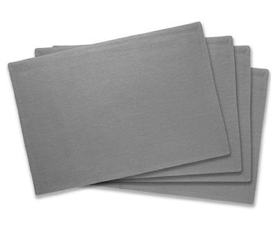 Mockingbird Gray Textured Placemats, 4-Pack