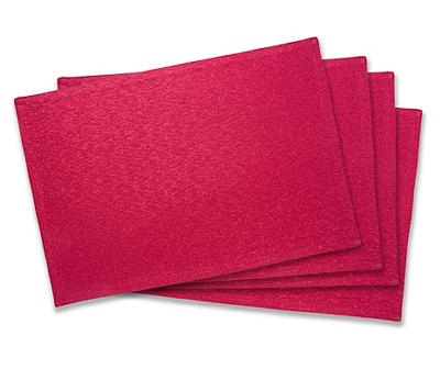 Scarlet Sage Textured Placemats, 4-Pack