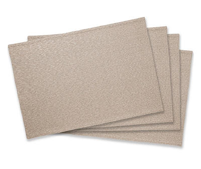 Doeskin Tan Textured Placemats, 4-Pack