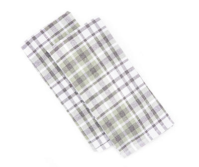 Oil Green Plaid Fouta Kitchen Towels, 2-Pack