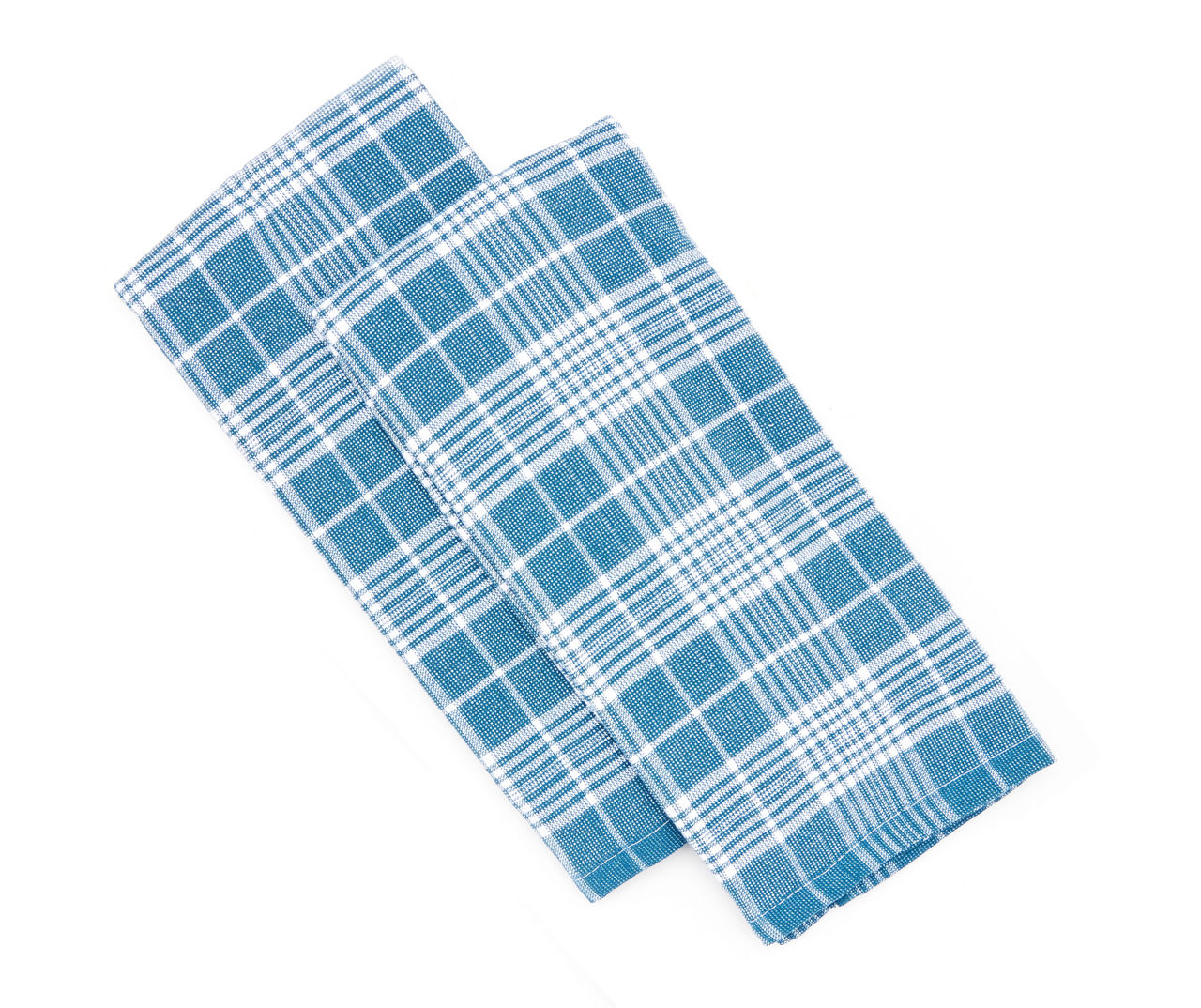 CUISINART KITCHEN TOWELS (2) BLUE WHITE STRIPES 16 X 28 100% COTTON NIP