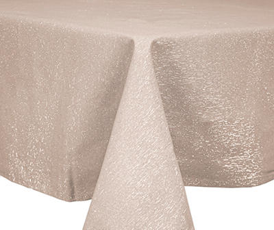 Cuisinart Doeskin Tan Lurex Metallic Shimmer Fabric Tableclot